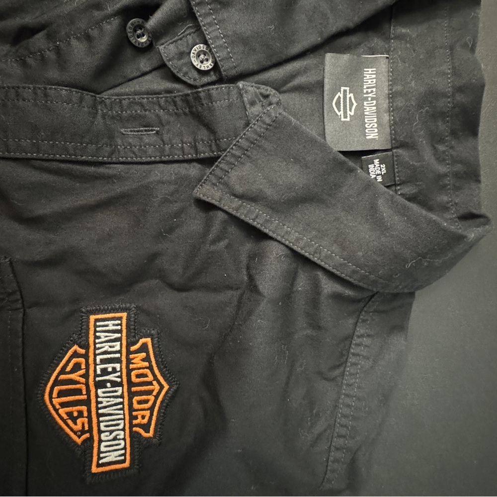 Harley-Davidson Black Button-Up Shirt